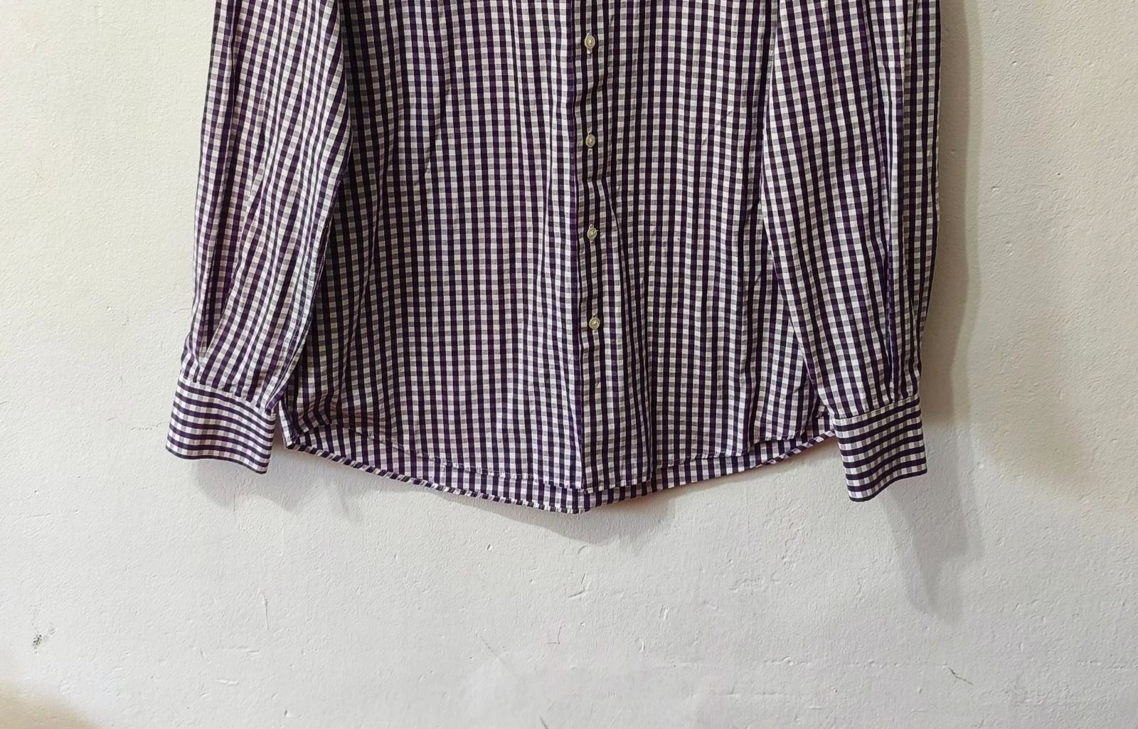Camisa de cuadros morado y blanco Purificación García hombre Talla 4 – photo 6